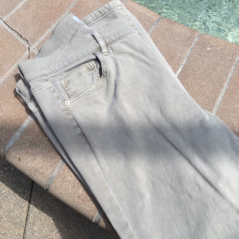 Pale Green Jeans